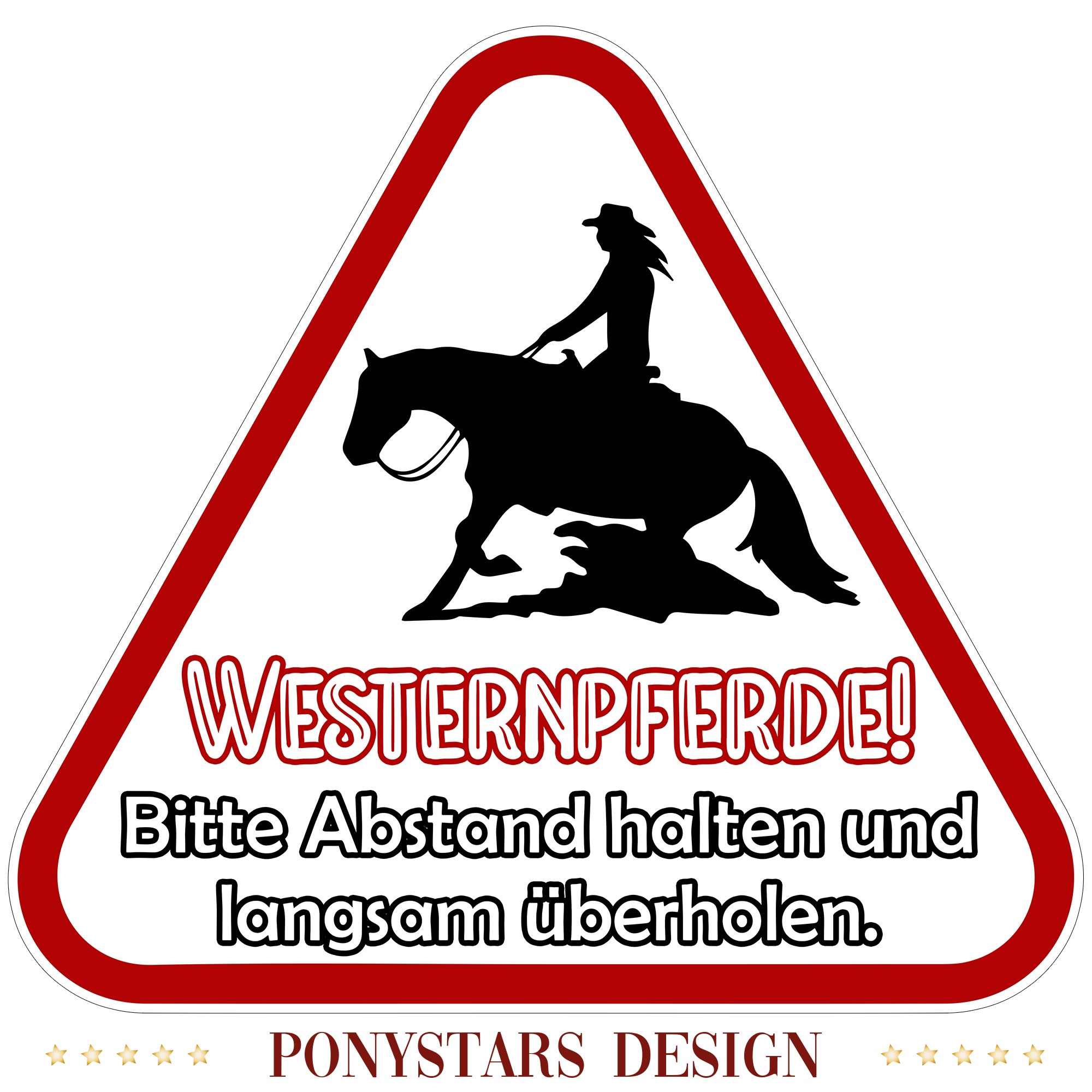 Aufkleber Pferdehänger Westernpferde – Ponystars Design